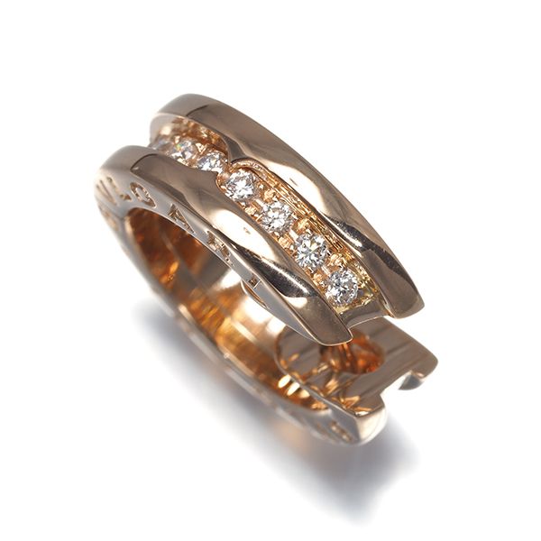 ブルガリ ピアス ダイヤ ダイヤモンド ビーゼロワン B-ZERO1 フープ