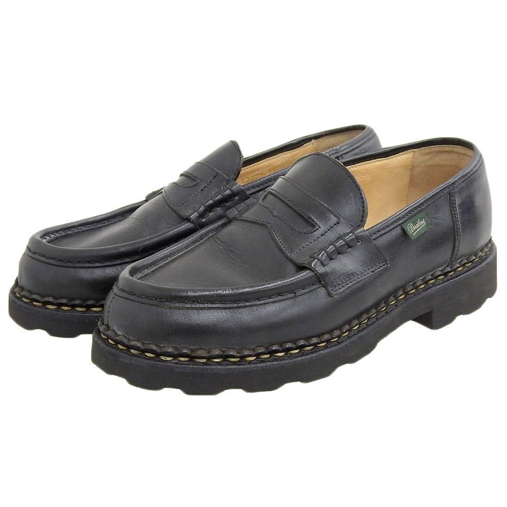 Paraboot パラブーツ レザー REIMS ランス コインローファー シューズ メンズ 黒 ブラック 5F 42672 5F