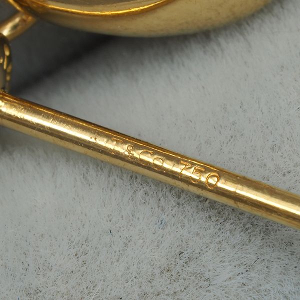 ティファニー ピアス ダイヤ ダイヤモンド ティアドロップ 片耳 K18YG