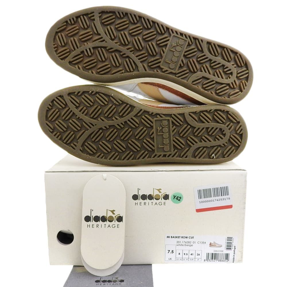 メンズ ホワイト×ベージュ