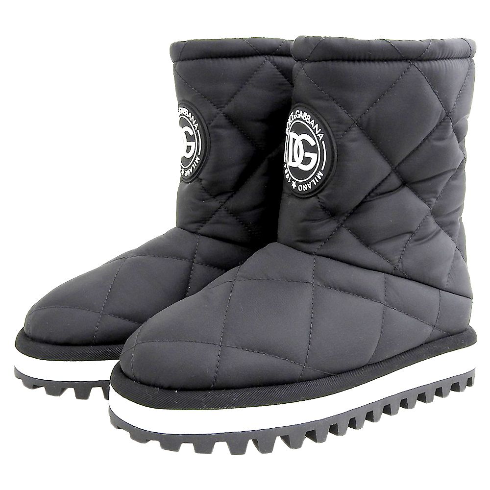 DOLCE-GABBANA ドルチェアンドガッバーナ キルティングブーツ シューズ レディース 黒 ブラック 38 CK 1892 AQ 238