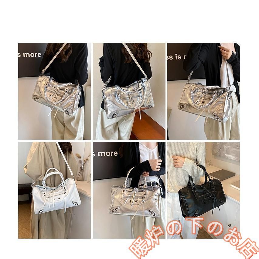 2025新作 レトロスタイル ロックスタッズ バイカーバッグ 大容量