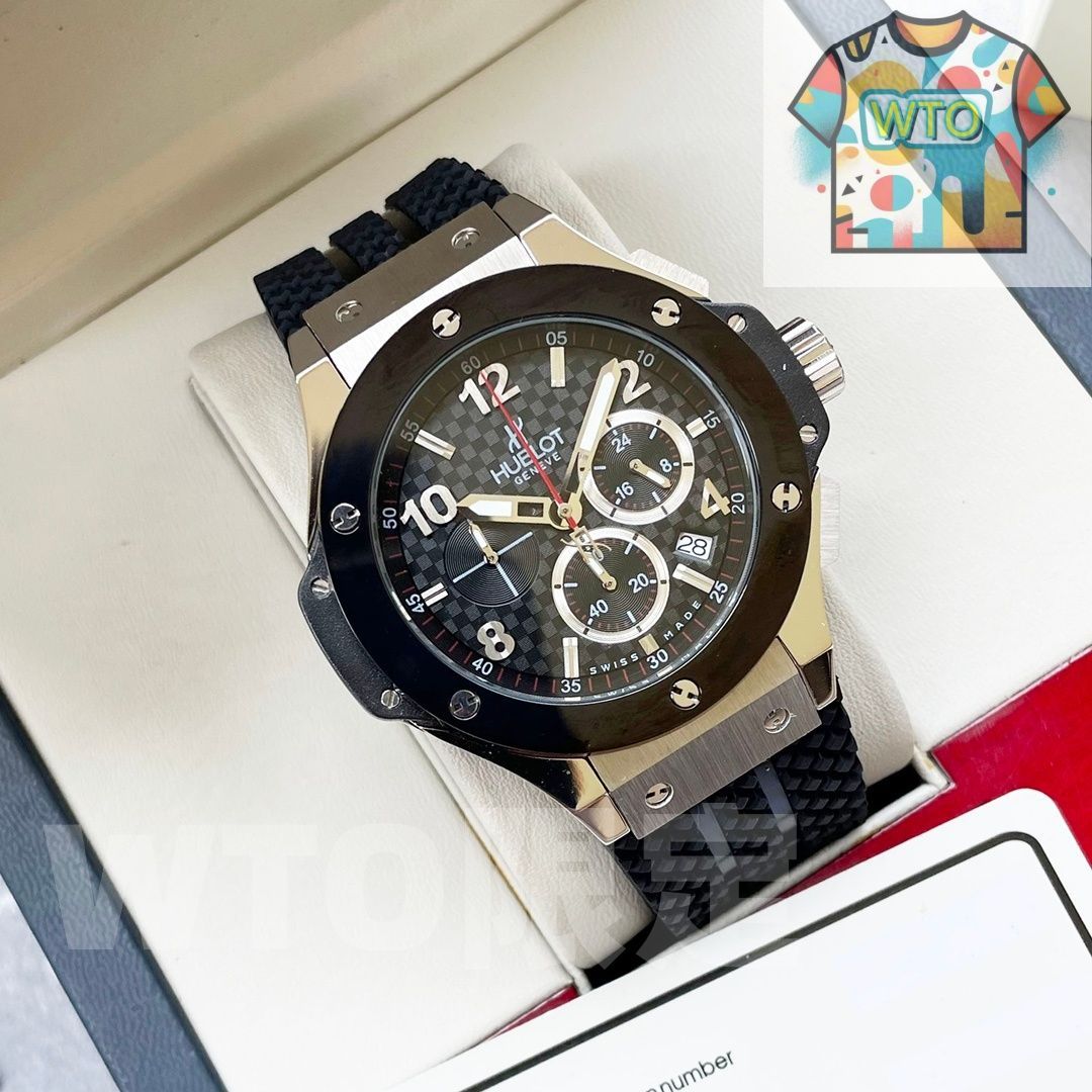 今日 Hublot ユブロ クラシック6針モデル 輸入日本VKクォーツムーブメント-WTO輸入2