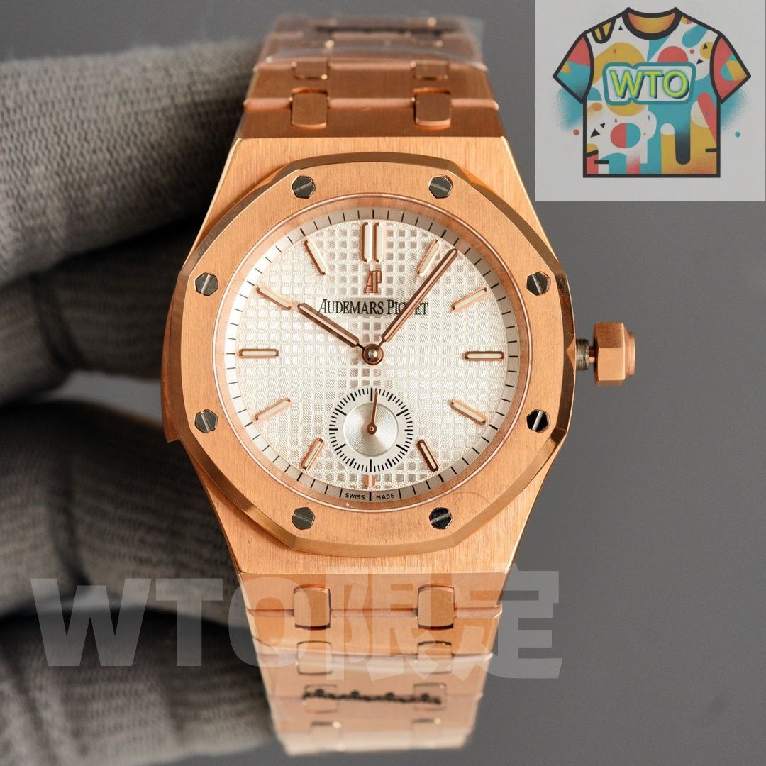 スポーティスタイル 今日 Audemars Piguet オーデマル ピゲ ロイヤルオーク ダイヤルのクッキー模様が立体的で豊かです-WTO輸入2