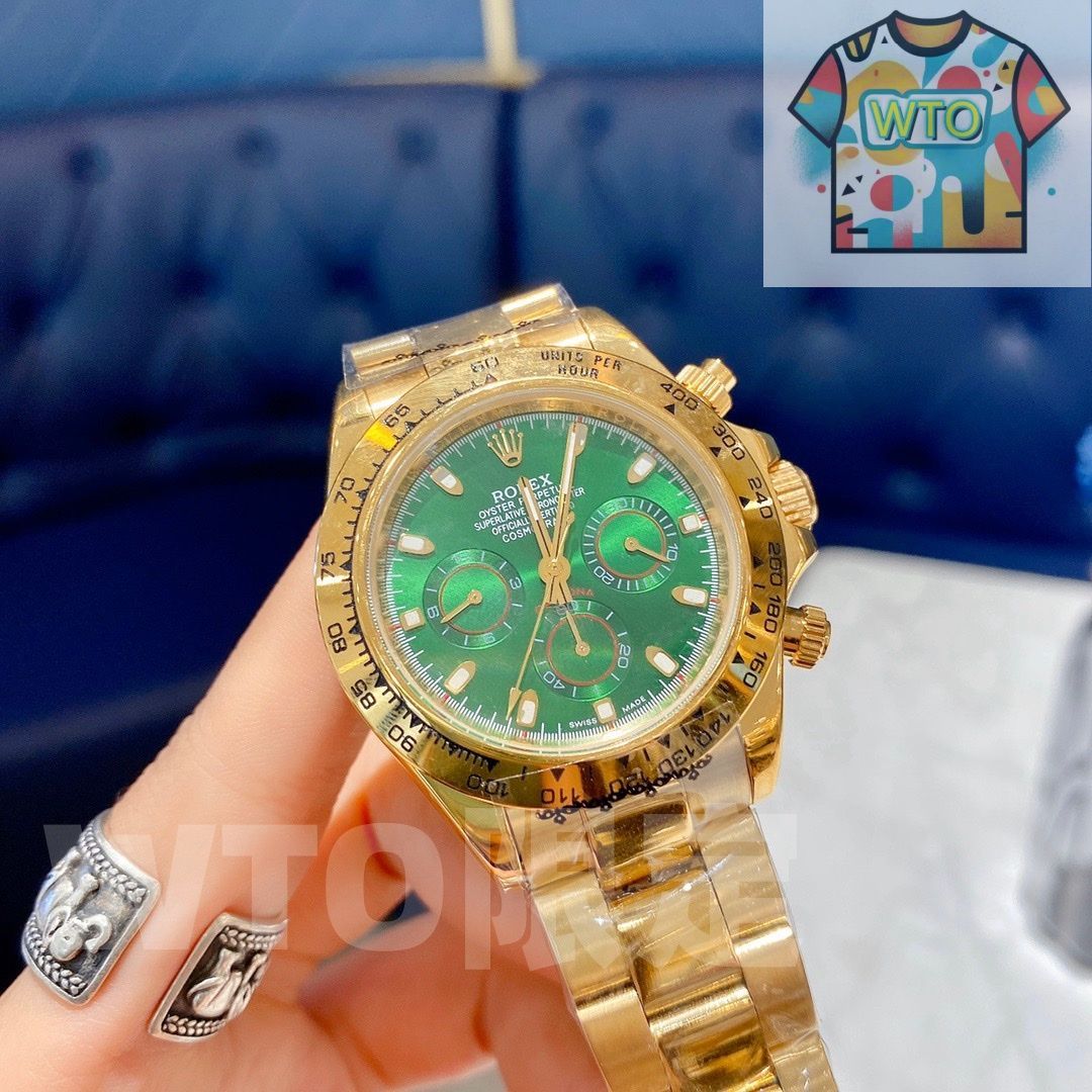 鮮明な 今日 Rolex ロレックス デイトナシリーズ 全金グリーンダイヤル-WTO輸入2