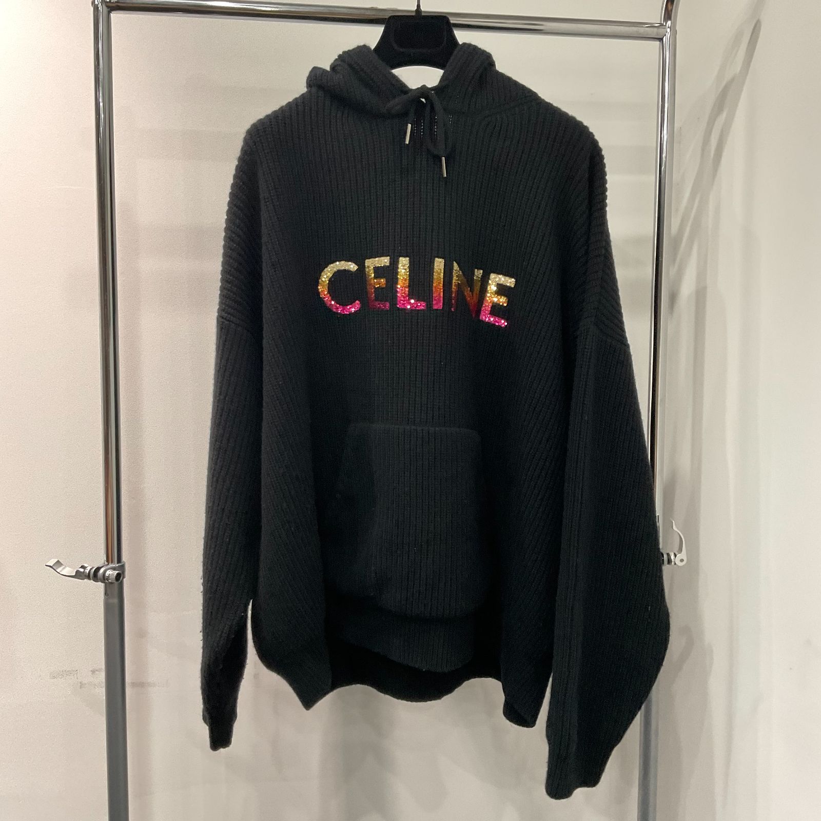 CELINE 2A10X66Q エンブロダイアリー グラデーションシークインXL トップス D25082124
