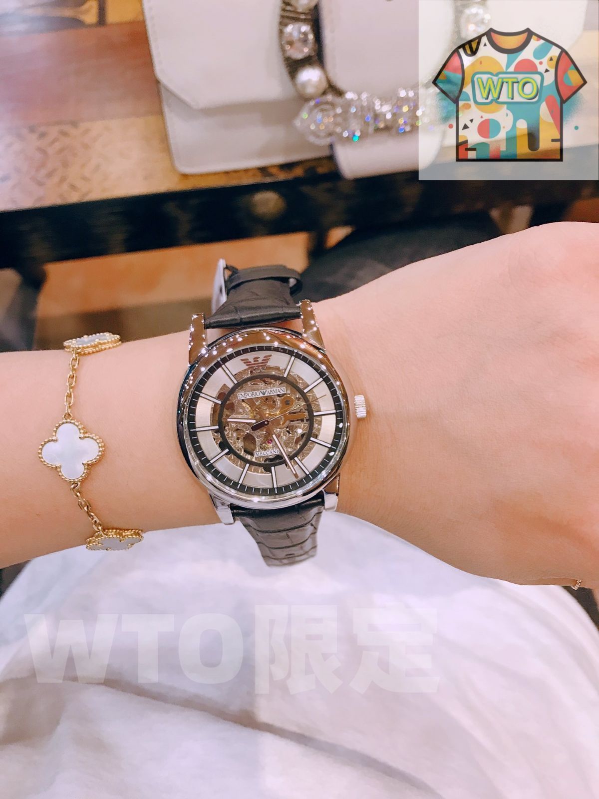  今日 Armani アルマーニ 全透かし彫り WTO輸入2 腕時計(デジタル) 時計