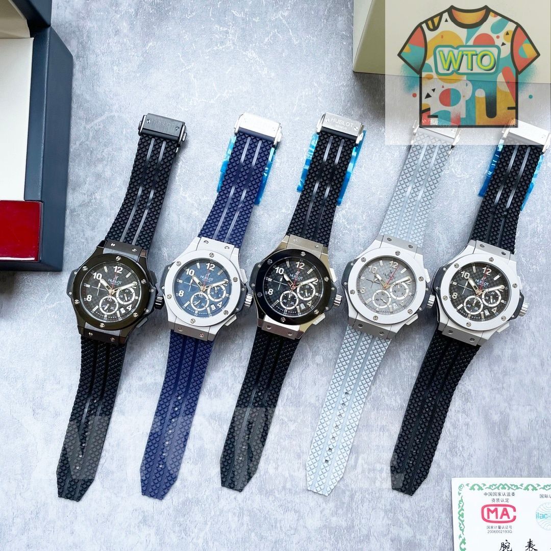 今日 Hublot ユブロ クラシック6針モデル 輸入日本VKクォーツムーブメント-WTO輸入2