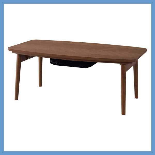 天然木 オーク ラバーウッド の折りたたみ式こたつテーブル 脚折タイプ フォールディング W 90×D 50×H 36 cm No.111