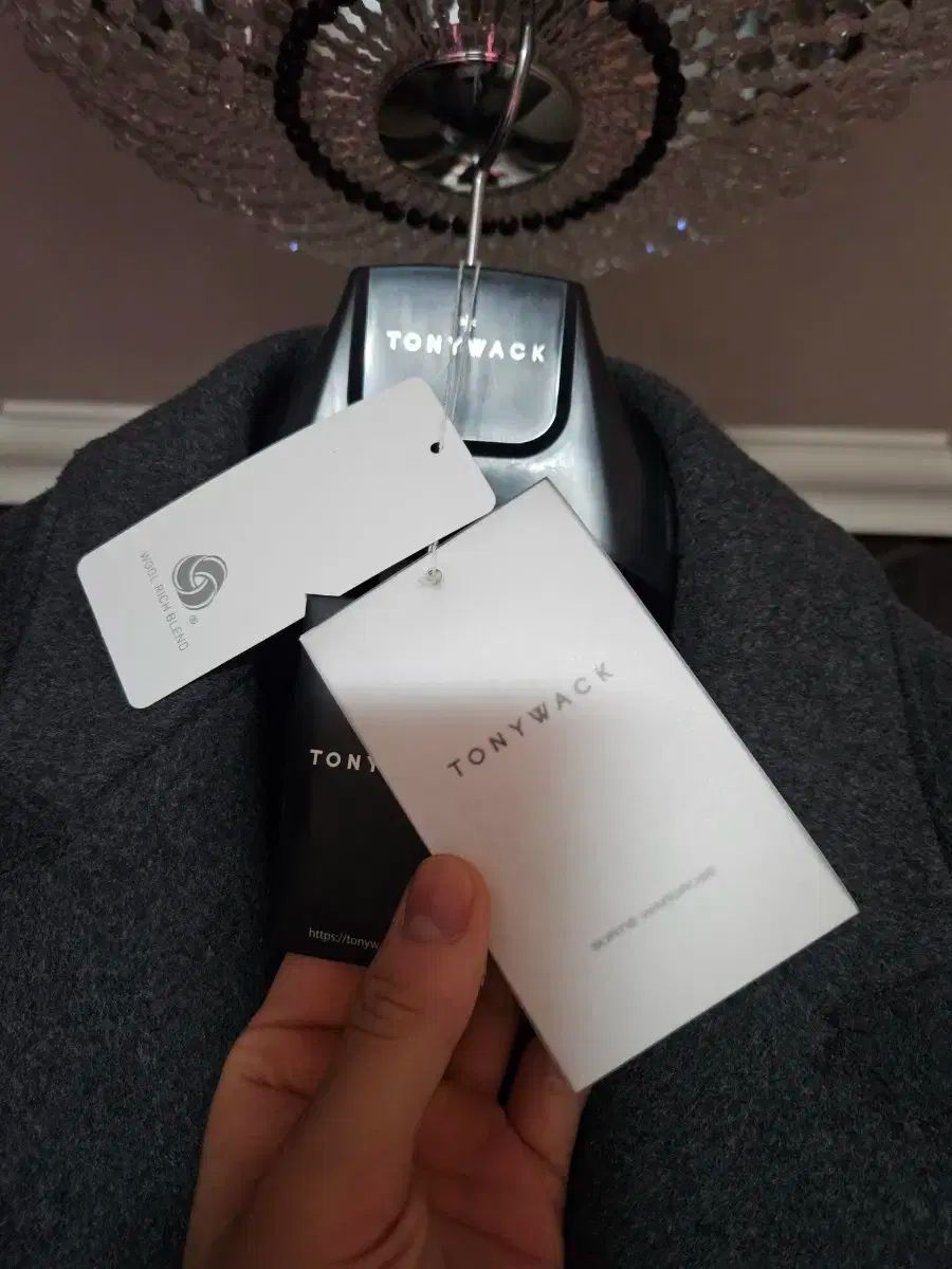 Tonywack カシミア シングルコート ダメージ フリンジコート グレー L 100サイズ