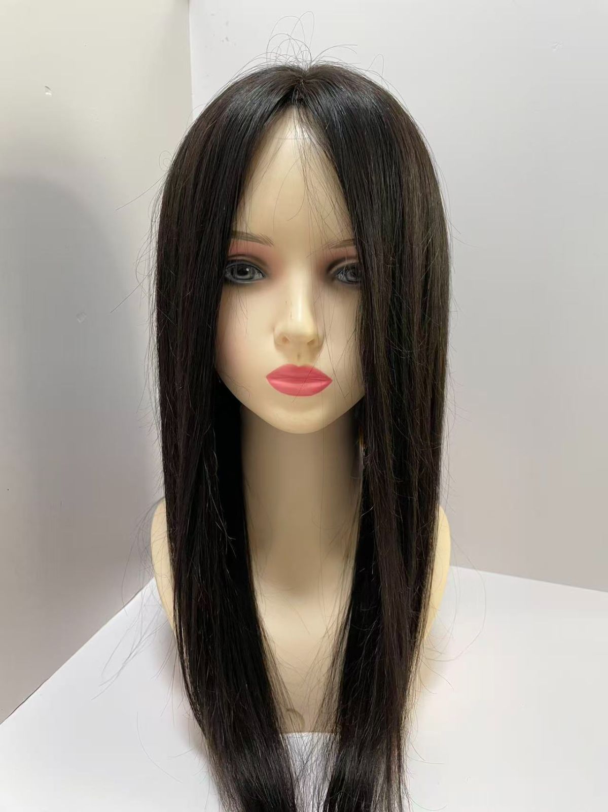フルウィッグ人毛 人毛ウィッグ医療ウィッグロングストレート センターパートLサイズ