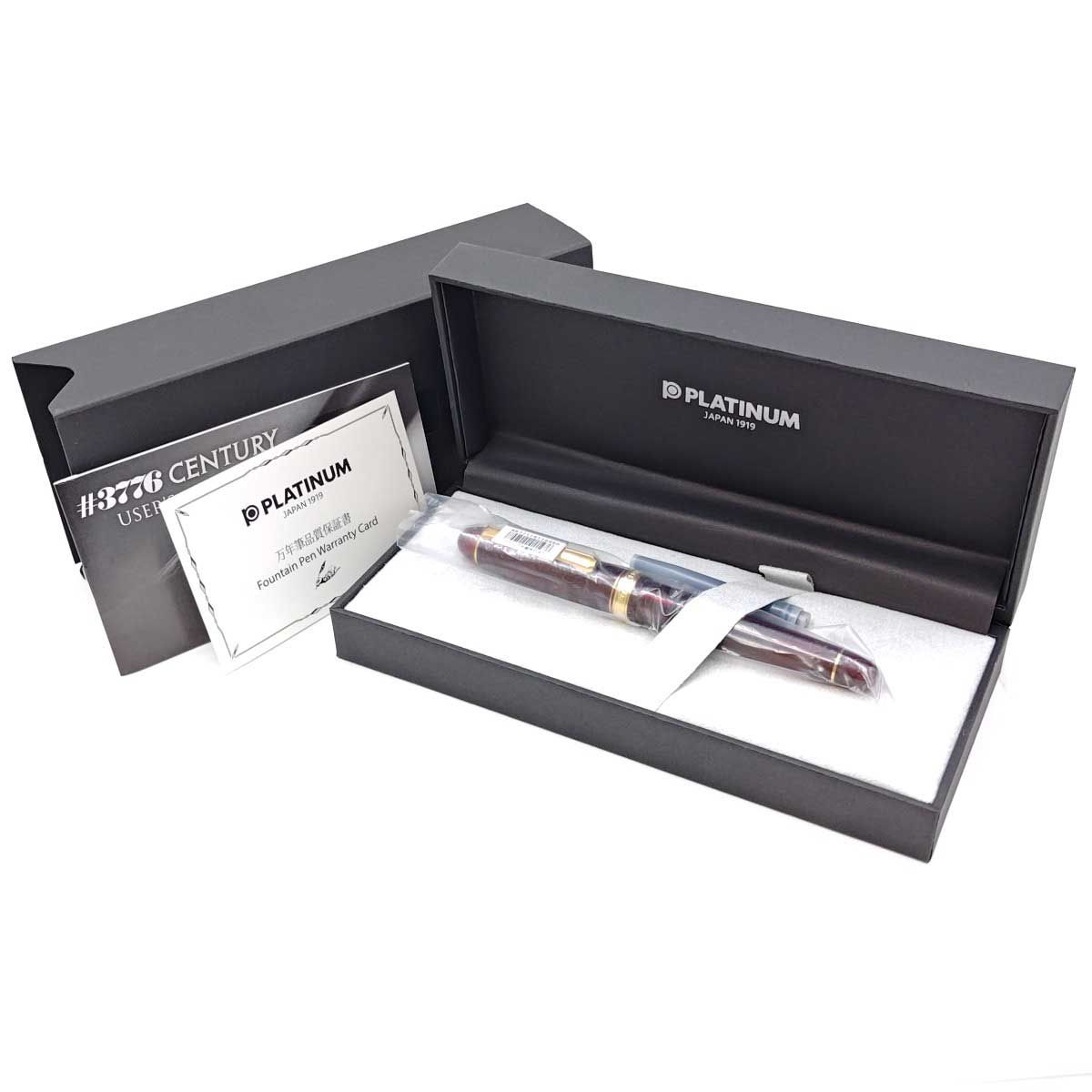 PLATINUM プラチナ 万年筆 #3776 センチュリー ペン先 14K-585 F ブルゴーニュ