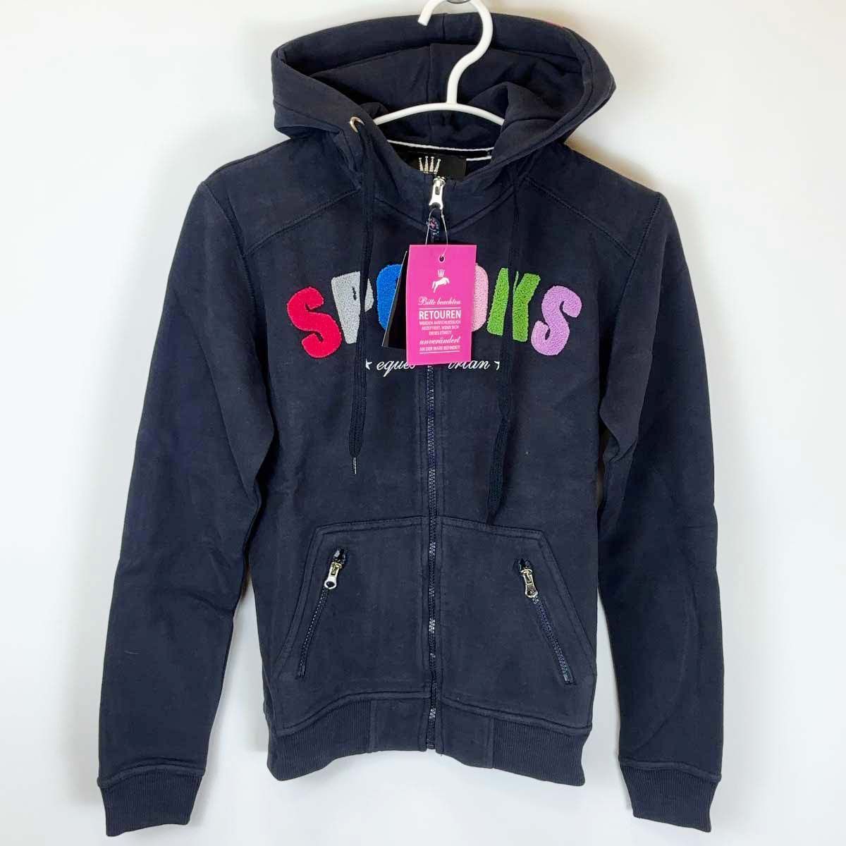 SPOOKS スプークス ジップアップパーカー Isa Jacket S ネイビー 10000613 レディース 乗馬 馬術