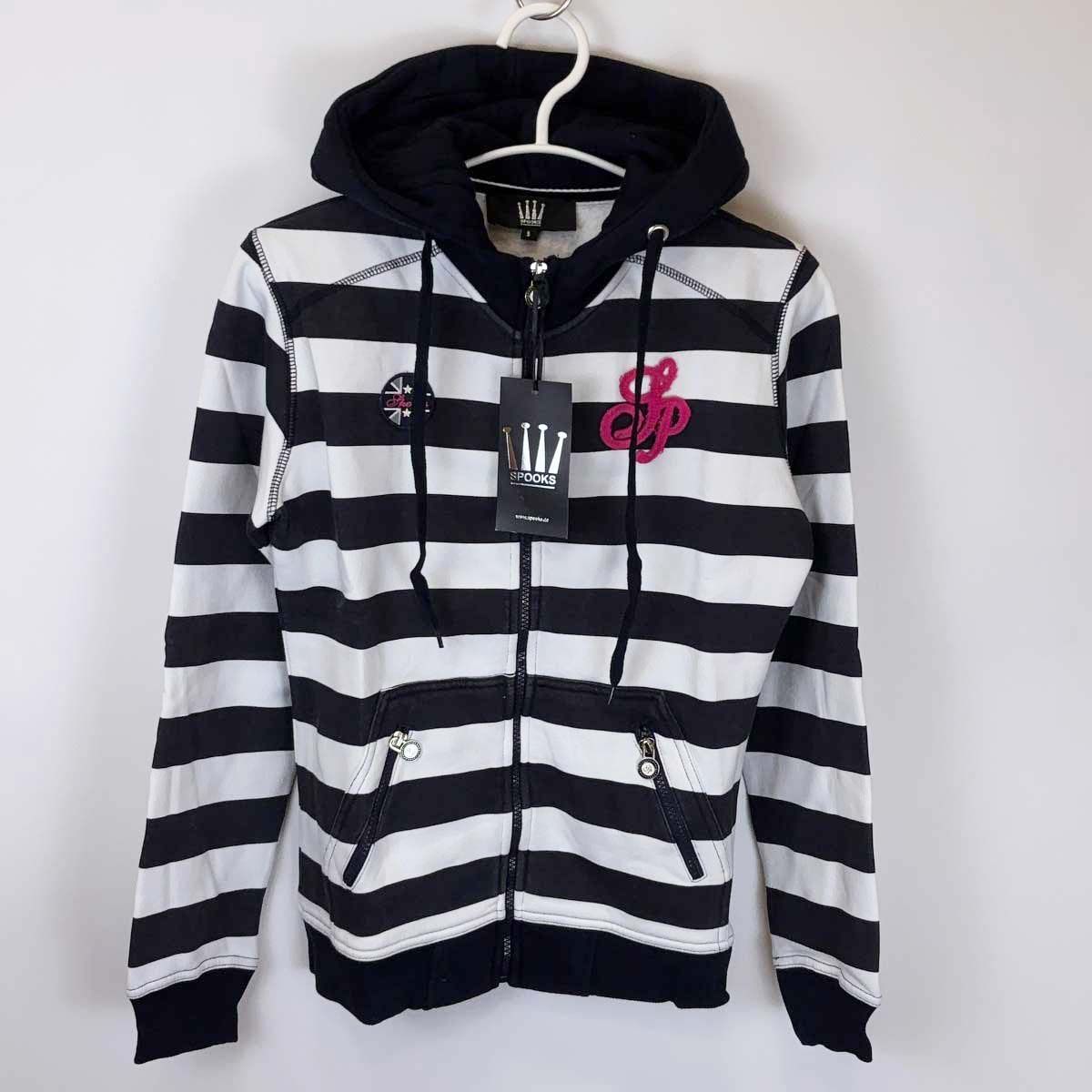 SPOOKS スプークス Annalena Jacket ジップアップパーカー S ネイビー ホワイト レディース 乗馬 馬術