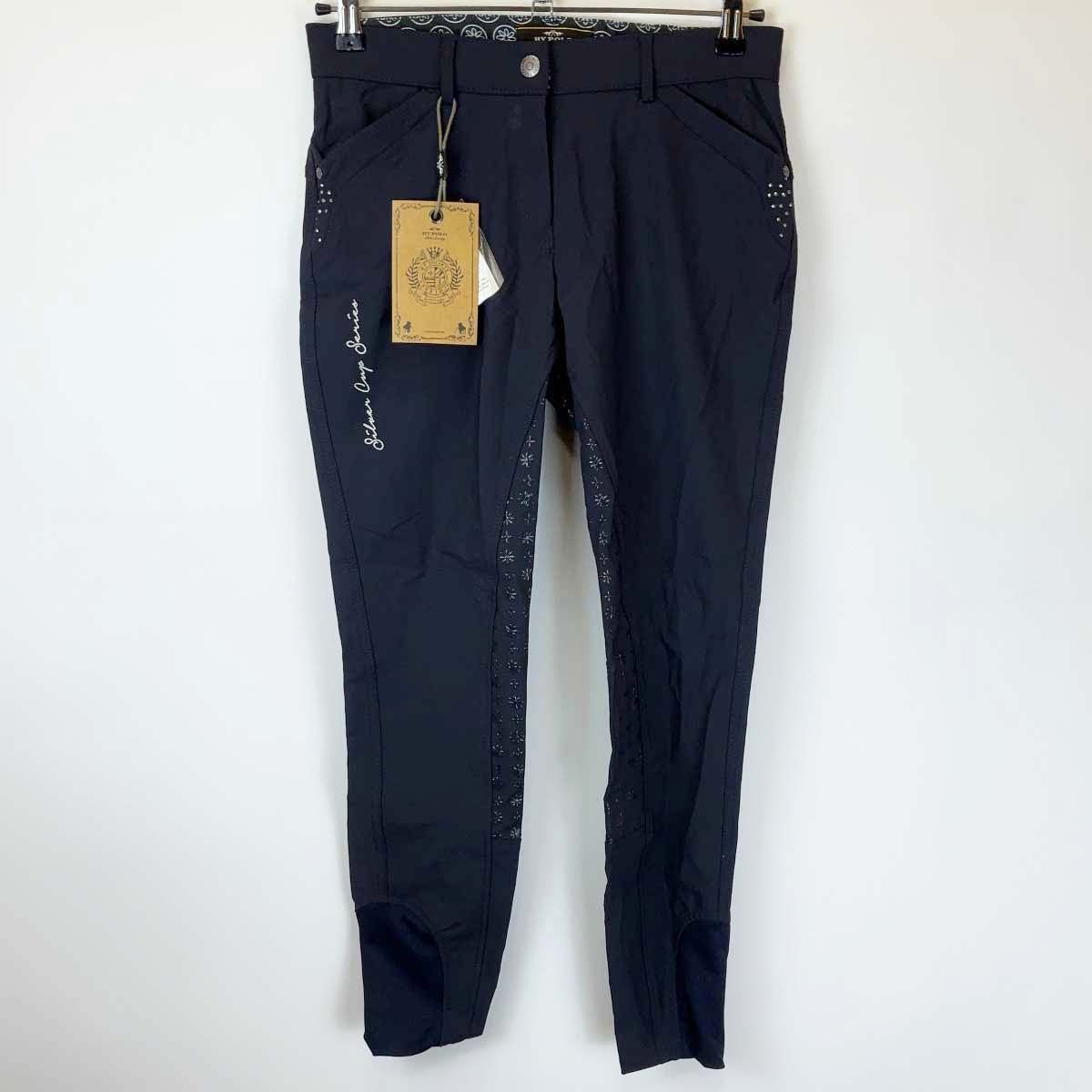 HV POLO キュロット パンツ LUCILLA FG フルグリップ 38 ネイビー 115897 レディース 乗馬ズボン 馬術