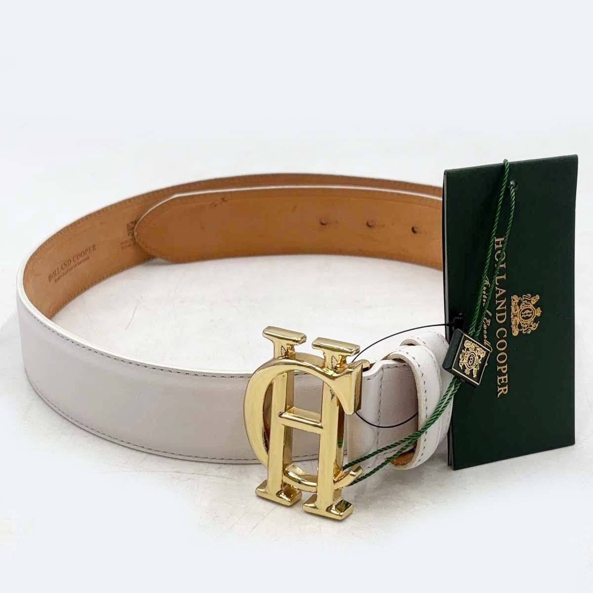 HOLLAND COOPER HC クラシック ベルト L ホワイト ユニセックス 乗馬 馬術