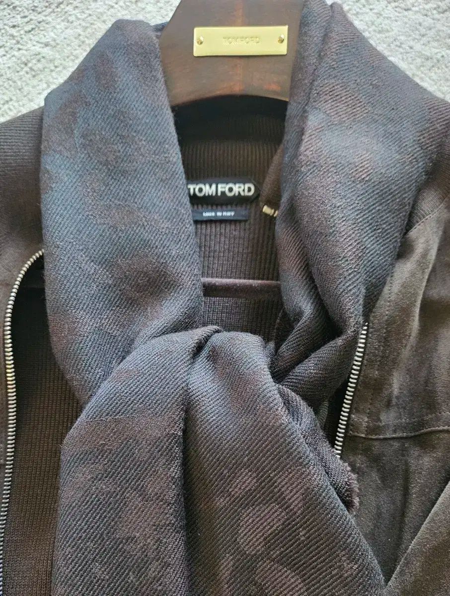  TOM FORD トムフォード ブラウン マフラー ウール100 羊毛 マフラー 小物