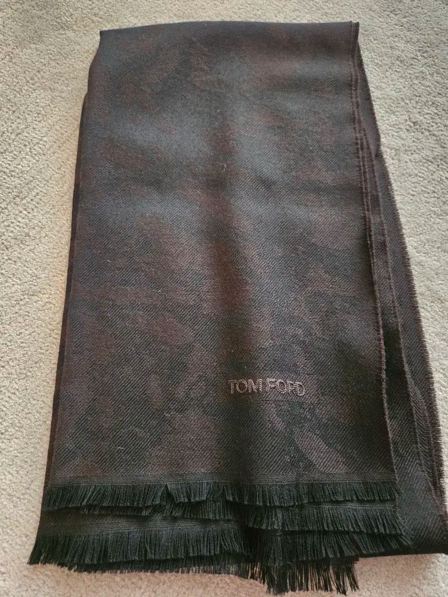 TOM FORD トムフォード ブラウン マフラー ウール100 羊毛