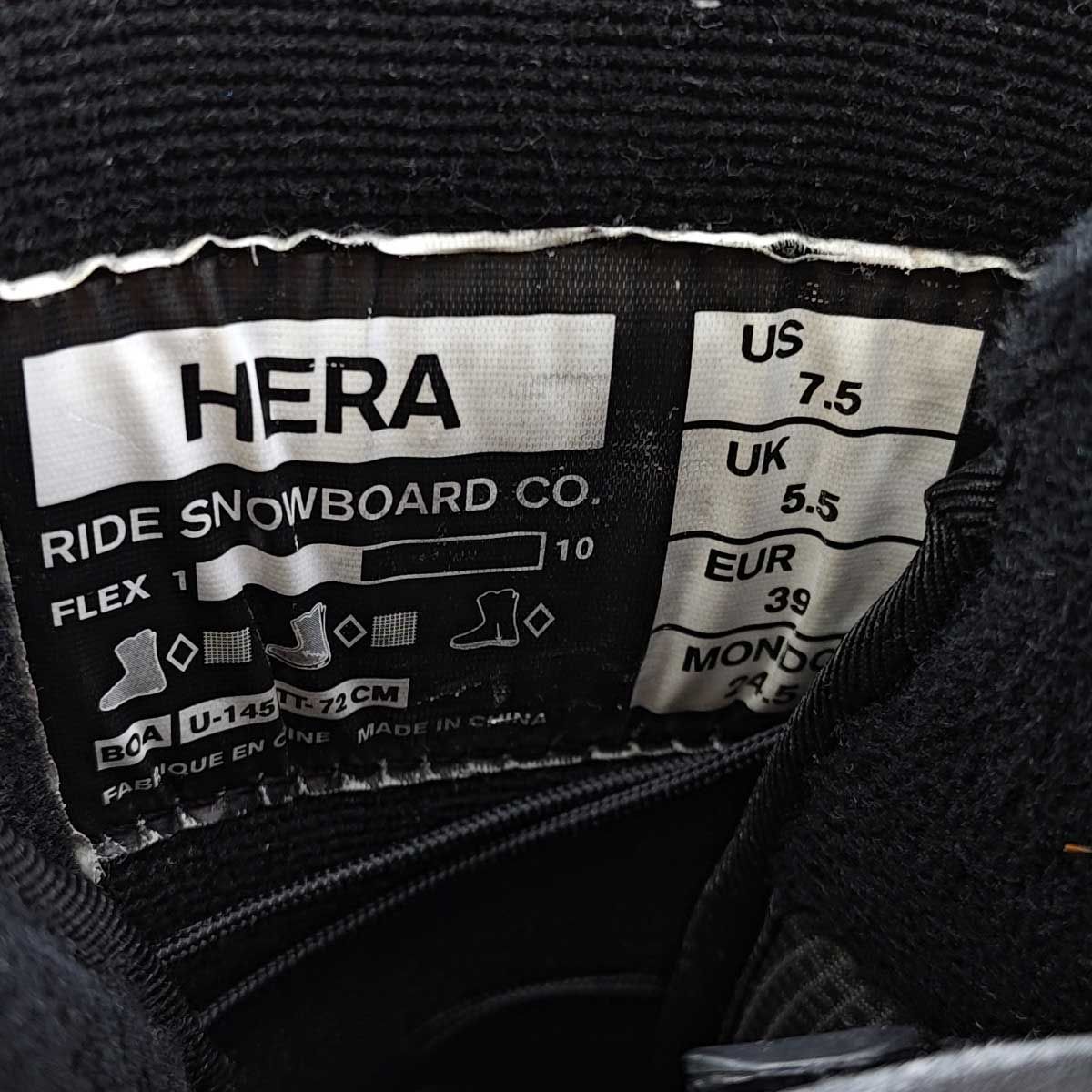 ライド 2024 HERA ヘラ 24.5cm ブラック レディース RIDE スノーボード 