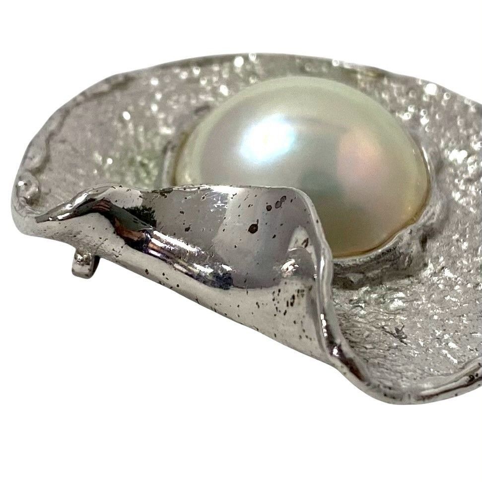 SJ3【TASAKI】ペンダントトップ マベパール 約14.8mm SILVER/シルバー