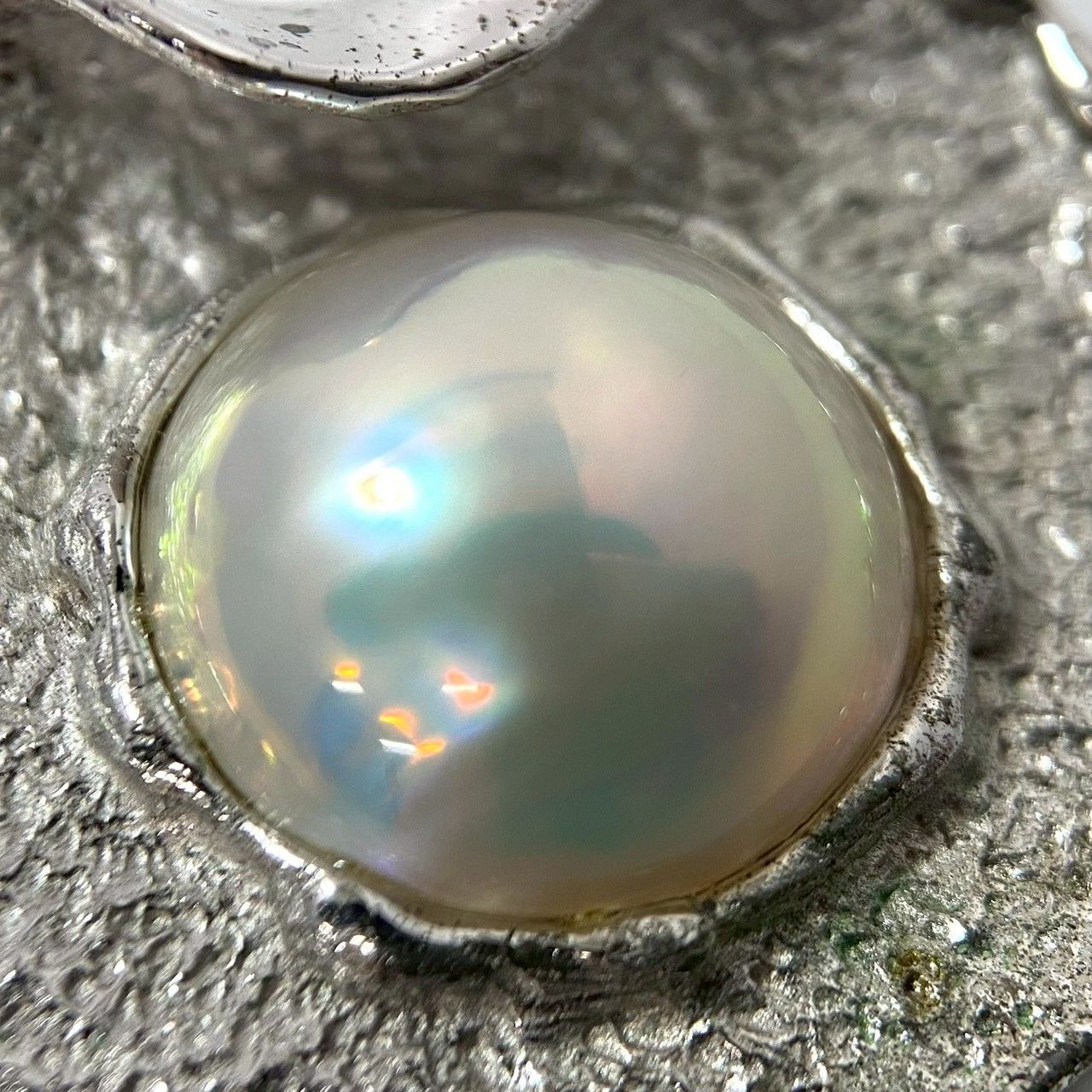 SJ3【TASAKI】ペンダントトップ マベパール 約14.8mm SILVER/シルバー