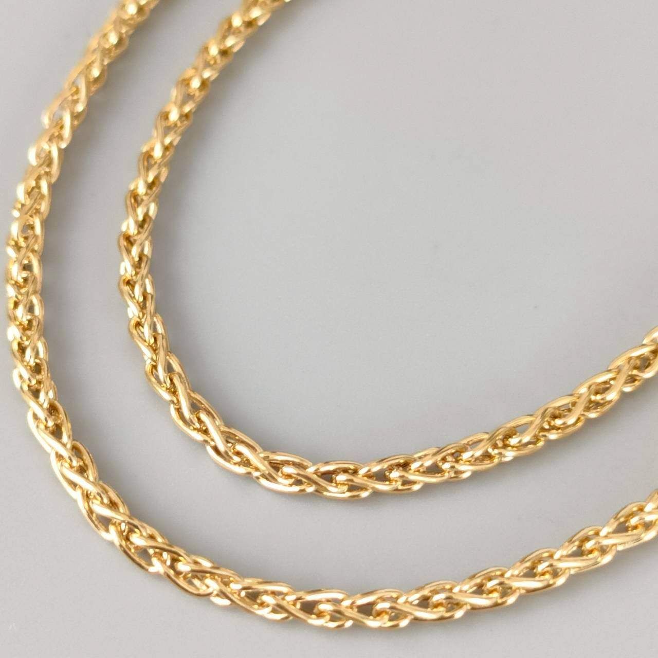 18金 K18 男女兼用 バレストラ イタリー 中空ネックレス 5.64ｇ 45.5㎝ D581