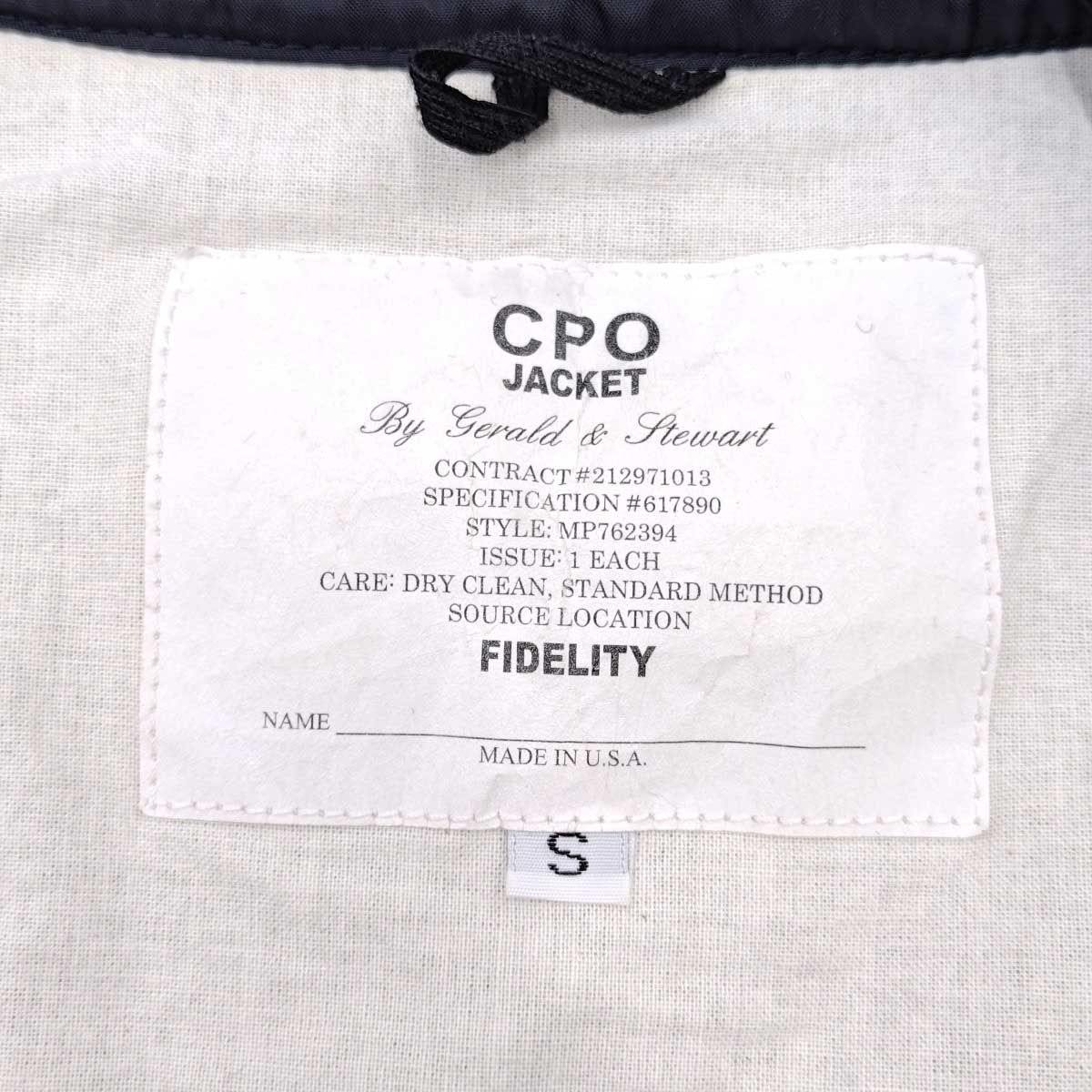 FIDELITY フィデリティ CPO JACKET ウール ジャケット S Yankee Navy