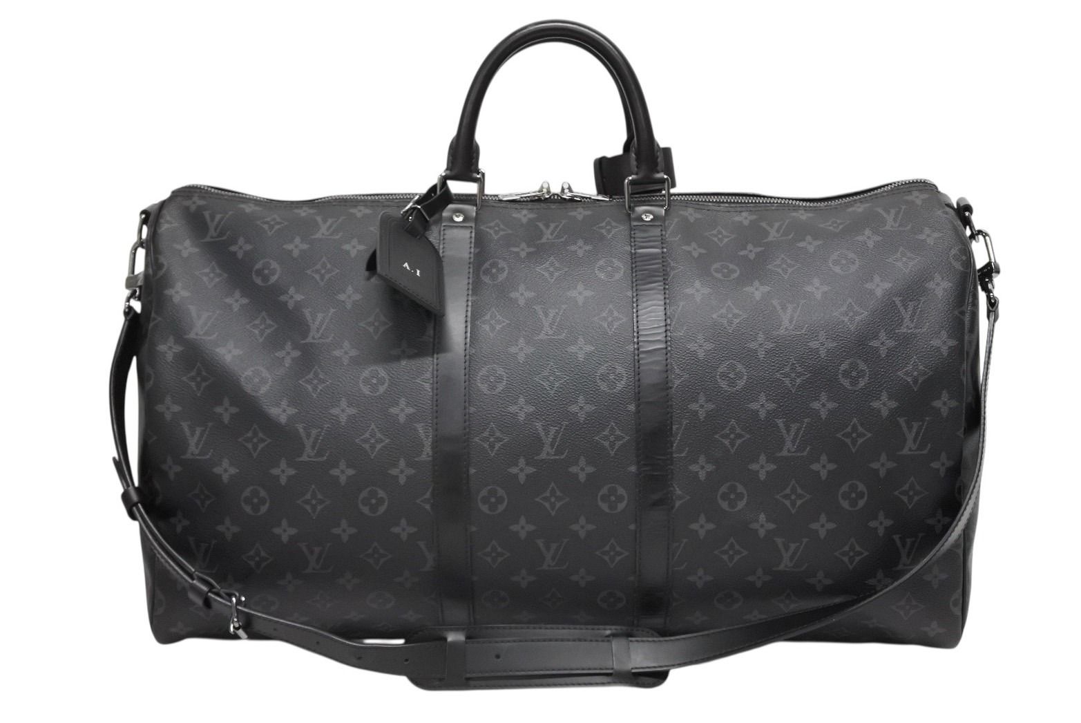 LOUIS VUITTON ルイヴィトン キーポル バンドリエール55 ボストンバッグ M40605 モノグラムエクリプス 4b009470