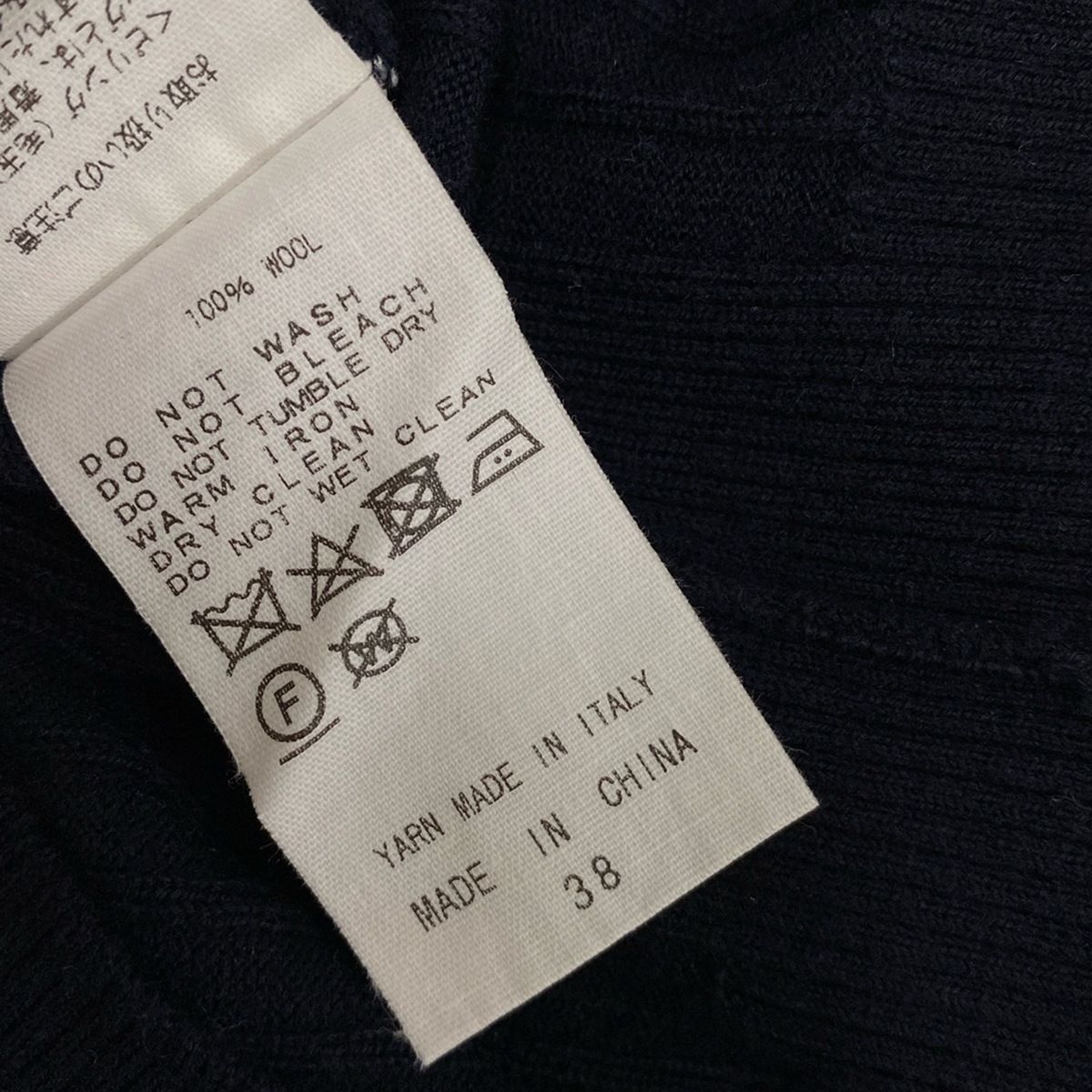  CINOH チノ 長袖セーター サイズ38 M レディース - ダークネイビー タートルネック 長袖 ニット セーター