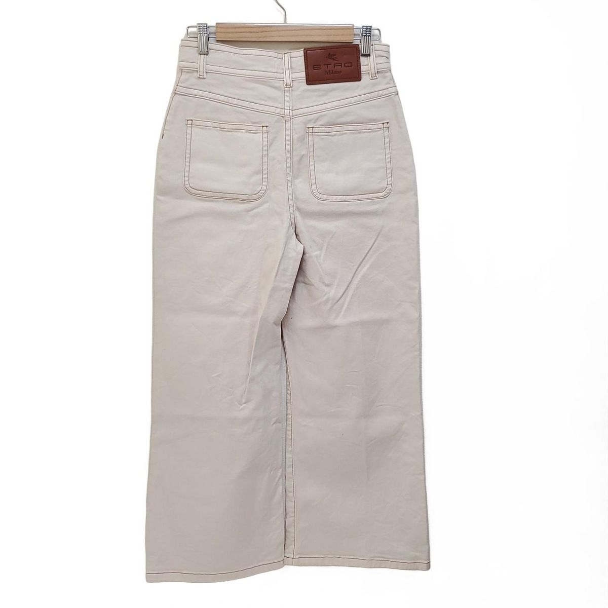 ETRO エトロ パンツ サイズ25 XS レディース - ベージュ フルレングス 刺繍