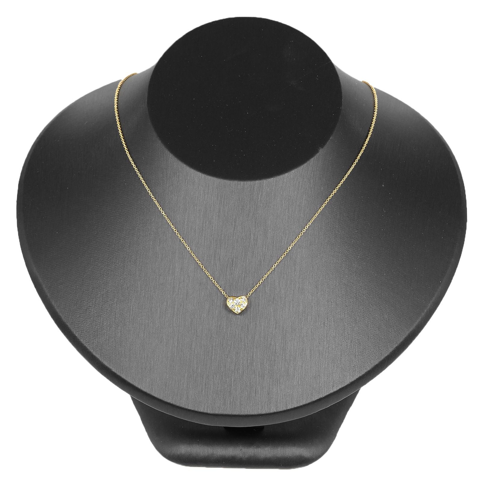 TIFFANY-Co. ティファニー パヴェ ハート K 18イエローゴールド レディース 2.6 g ネックレス