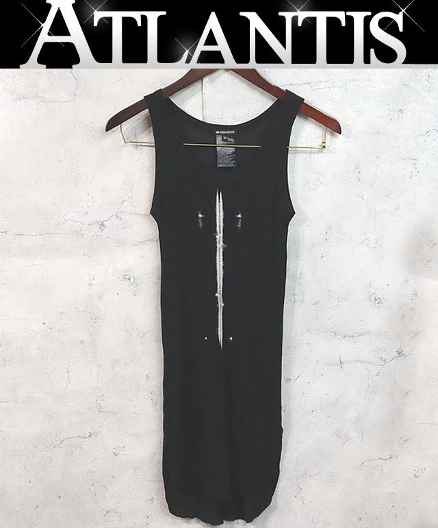 広尾店 アン ドゥムルメステール Ann Demeulemeester レディース タンクトップ 黒 カシミア混 size 34 17671