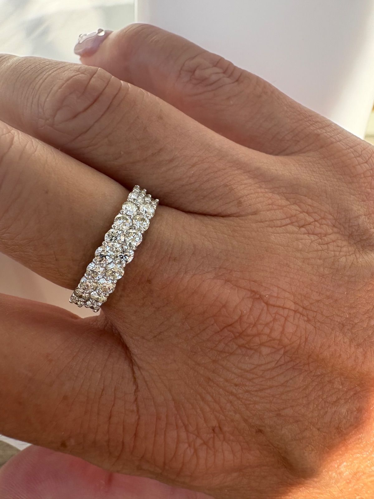 GSTV】プラチナ950✨ダイヤエタニティ1.0ctリング✨Dカラー✨ハート