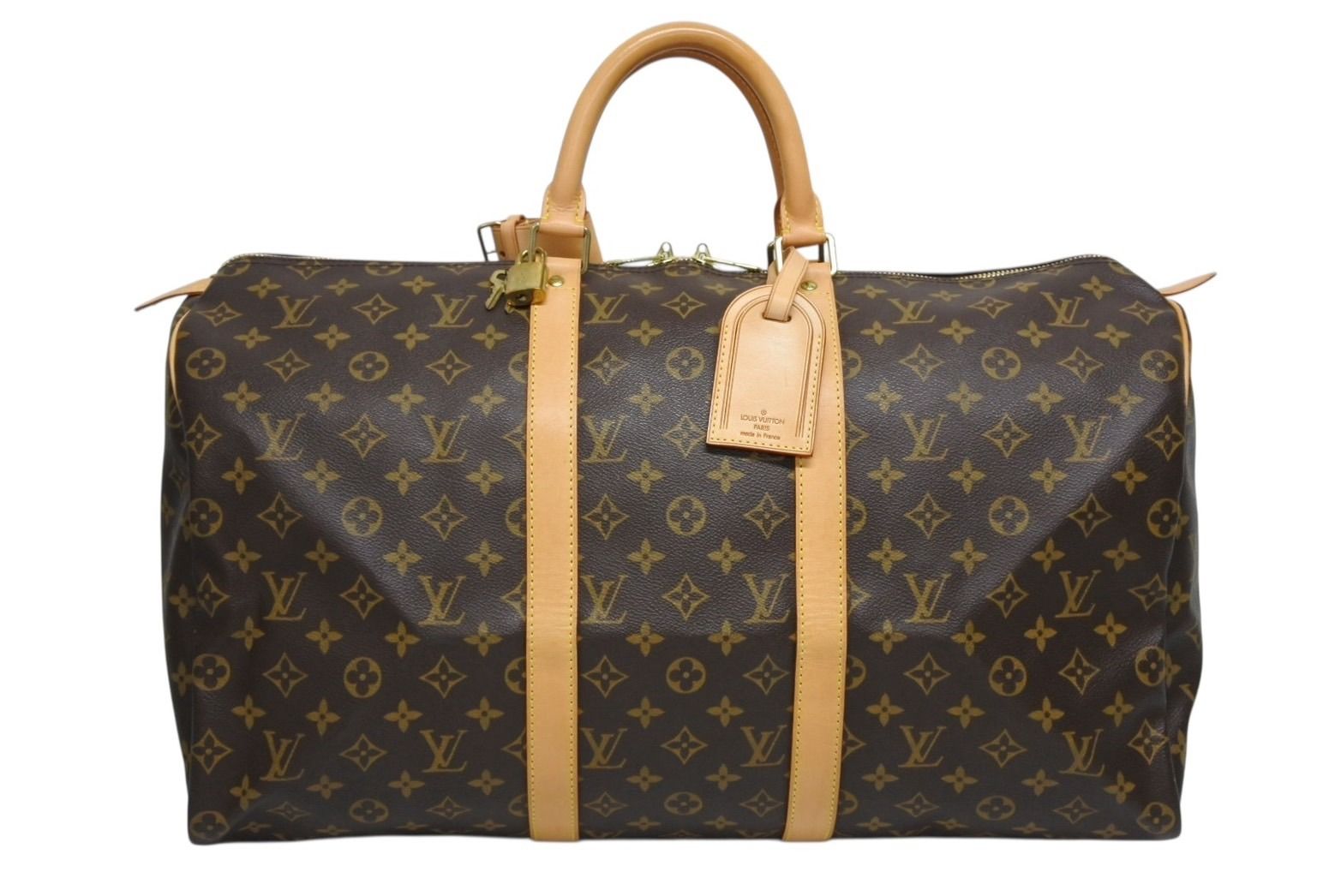 LOUIS VUITTON ルイヴィトン キーポル50 ボストンバッグ M41426 モノグラム PVC レザー ゴールド金具 4b009134