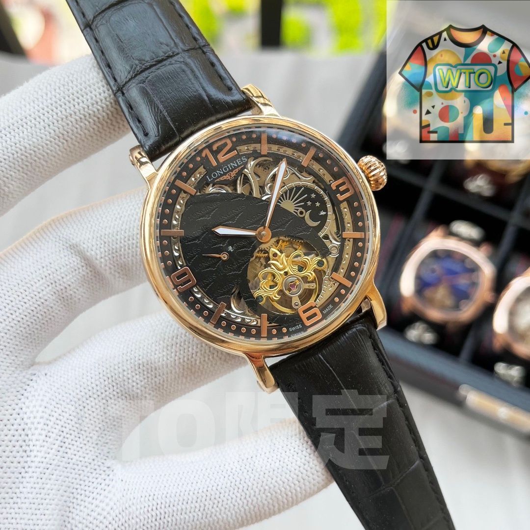 今日 LONGINES ロンジン 男性用時計 本革ストラップ-WTO輸入2