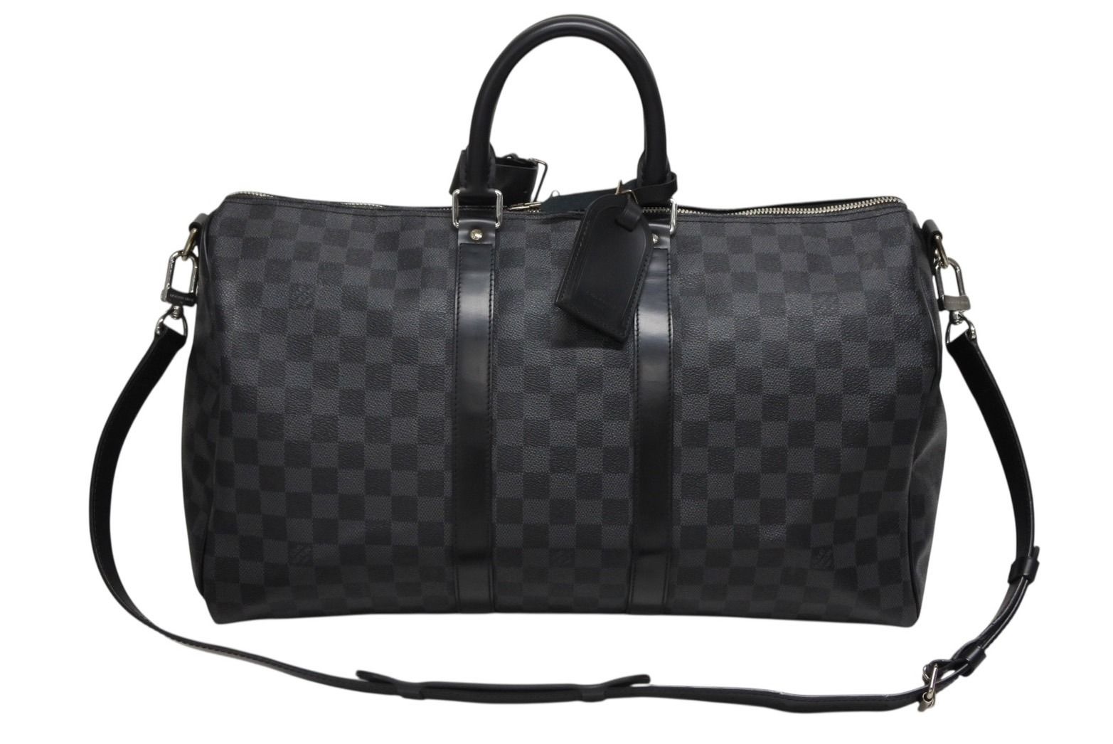 LOUIS VUITTON ルイヴィトン ボストン キーポルバンドリエール45 ダミエグラフィット N41418 ブラック シルバー金具 4b008966