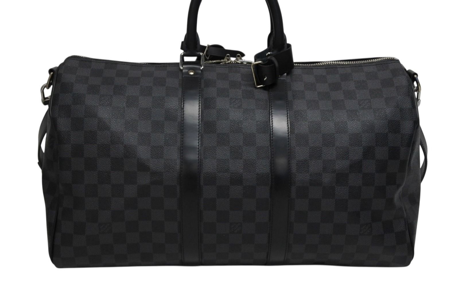 LOUIS VUITTON ルイヴィトン ボストン キーポルバンドリエール45 ダミエグラフィット N41418 ブラック シルバー金具 4b008966