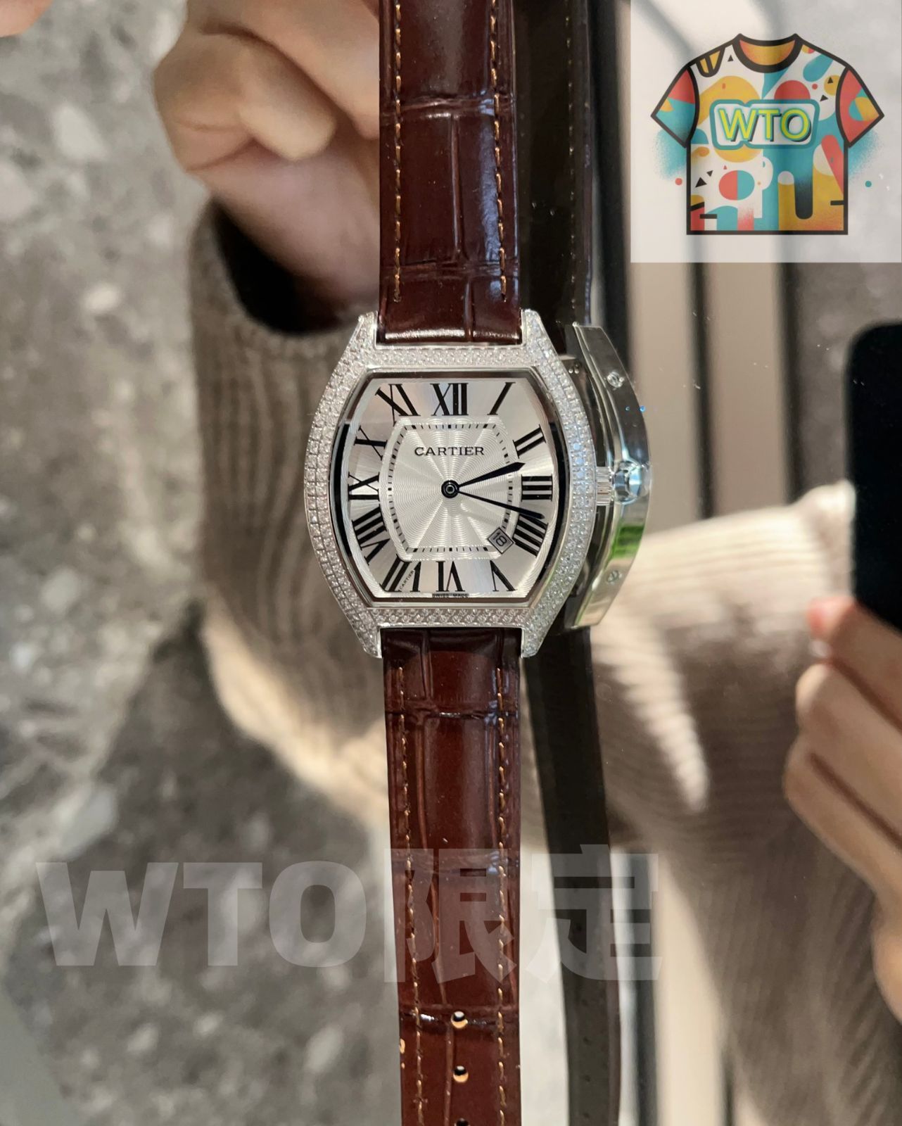 今日 Cartier カルティエ トータス シリーズ ブルーライトミラー