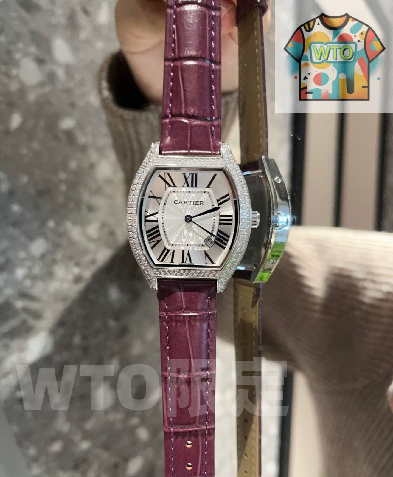  今日 Cartier カルティエ トータス シリーズ ブルーライトミラー 腕時計(デジタル) 時計
