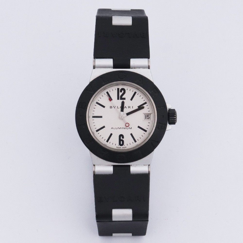 BVLGARI アルミニウム デイト クォーツ ボーイズ 腕時計 ブラック AL32TA