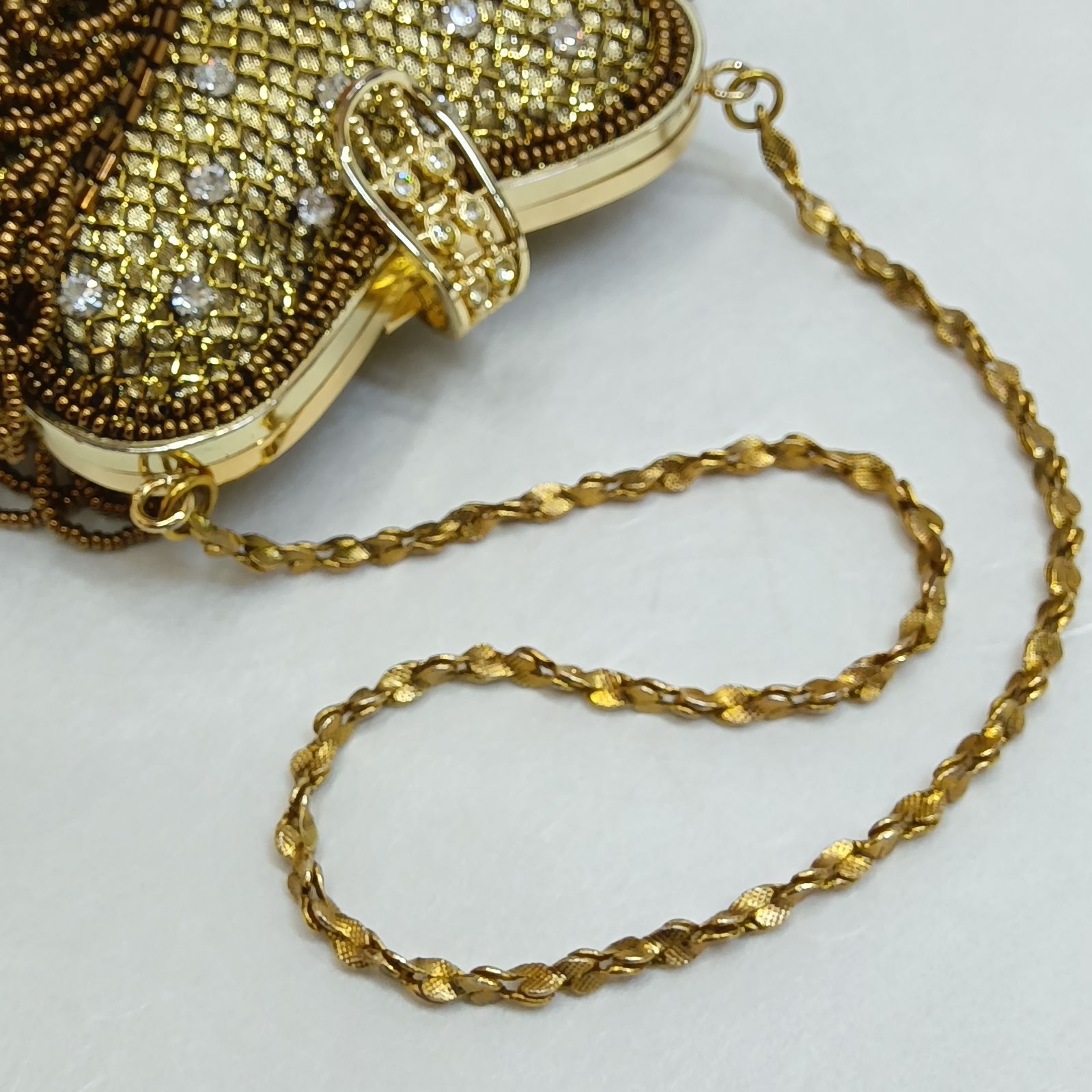 てんぐ特選 ☆昭和レトロ 豪華 フリンジビーズ パーティーバッグ