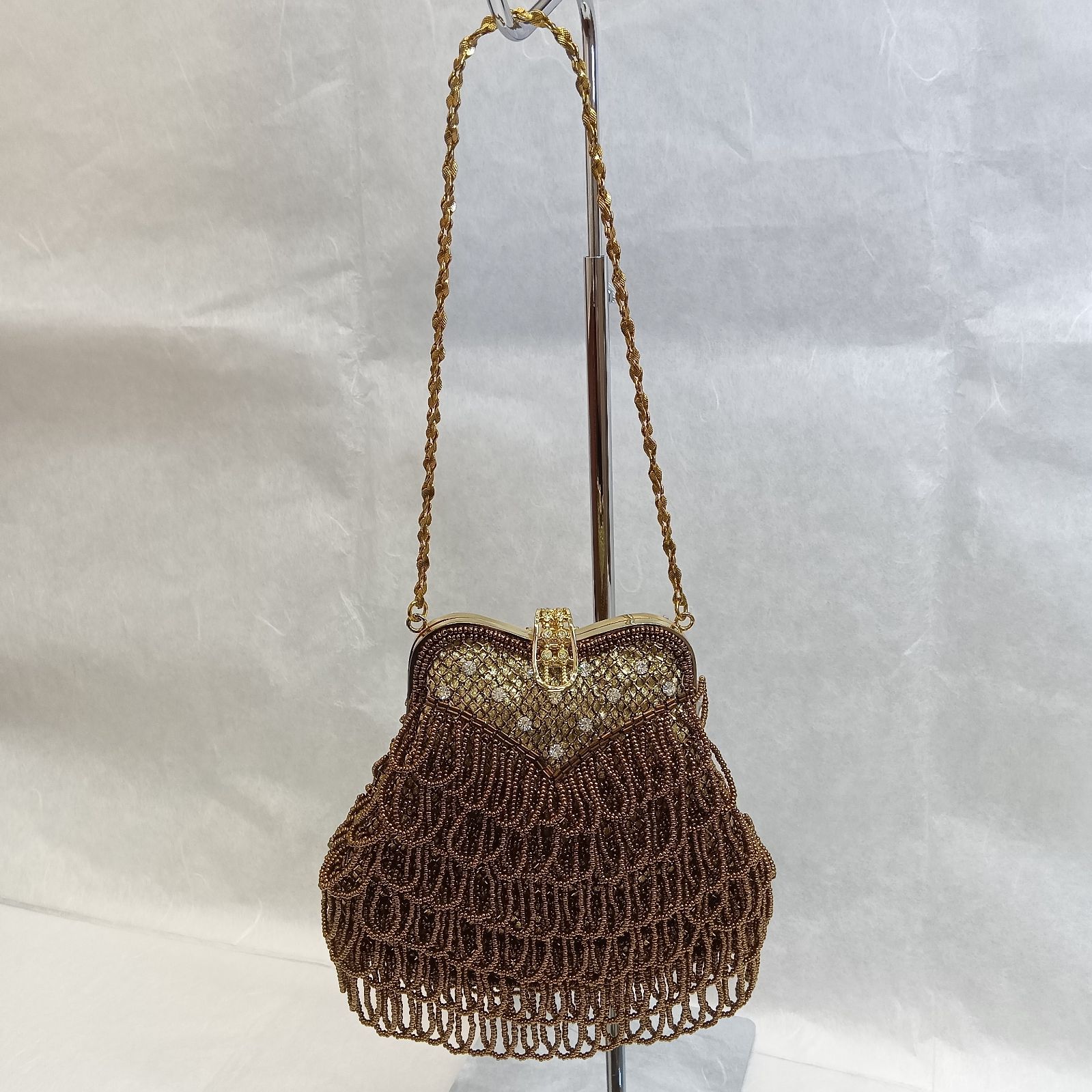 てんぐ特選 ☆昭和レトロ 豪華 フリンジビーズ パーティーバッグ