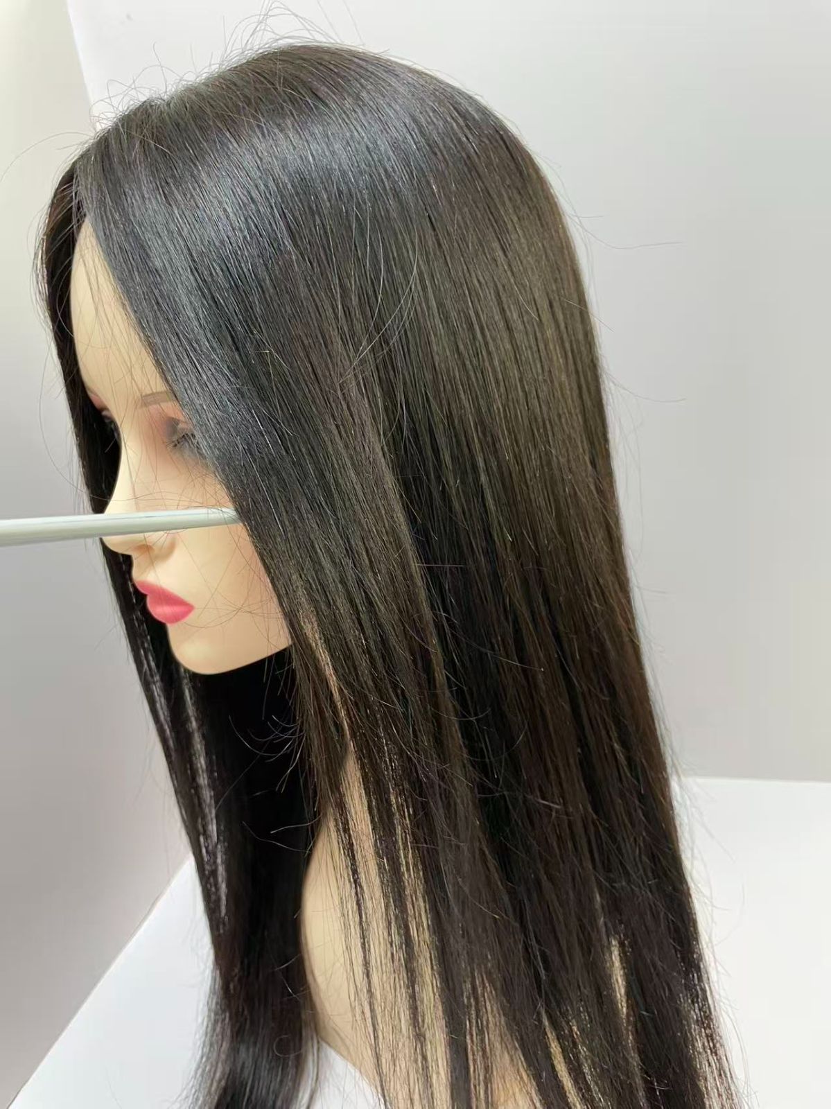 フルウィッグ人毛100%人毛ウィッグ医療ウィッグロングストレート