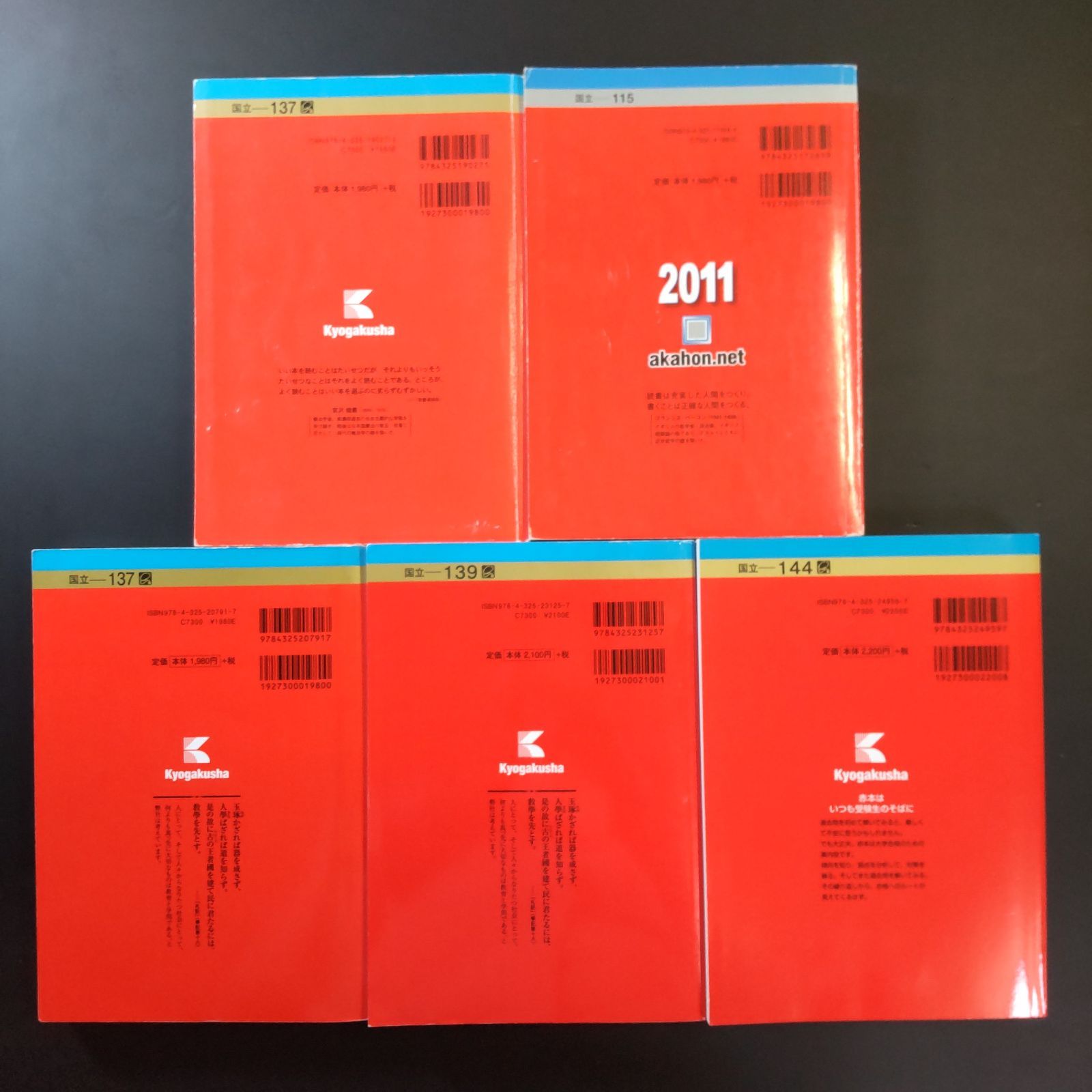 215 ５冊 香川大学 書込みなし 2011 2014 2017 2020 2025 教学社 赤本
