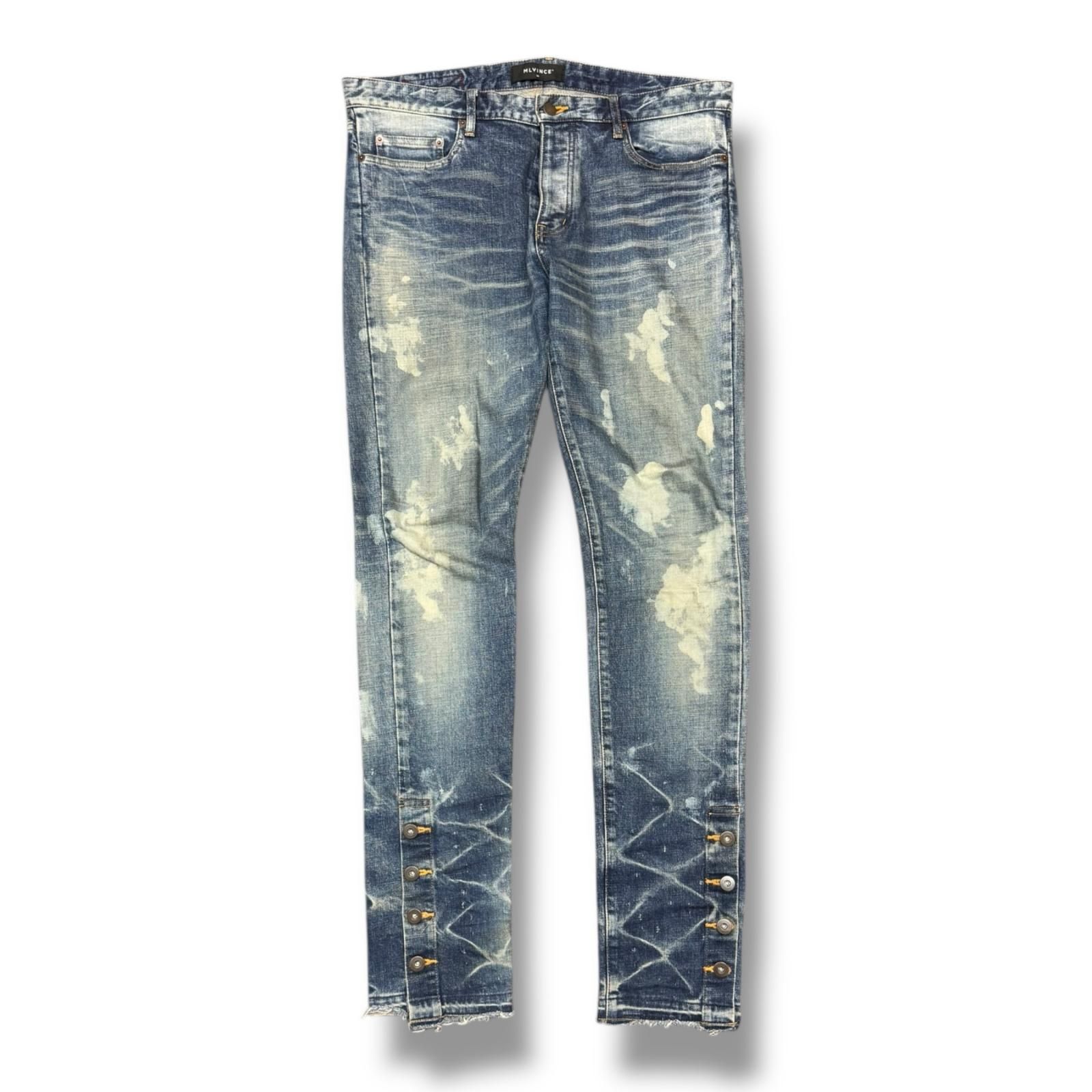 mlvince type-1 ダメージデニム　さい MLVINCE TYPE-1 SLIM DAMAGE JEANS タイプ1スリムダメージジーンズ