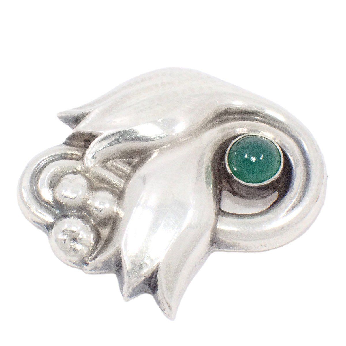  　100B　ブローチ　グリーンアゲート　シルバー　925 100B ブローチ グリーンアゲート シルバー 925 100B ブローチ グリーン