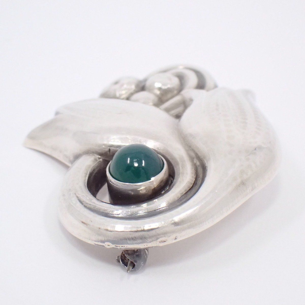 GEORG JENSEN ジョージジェンセン 100A ブローチ シルバー925/グリーン