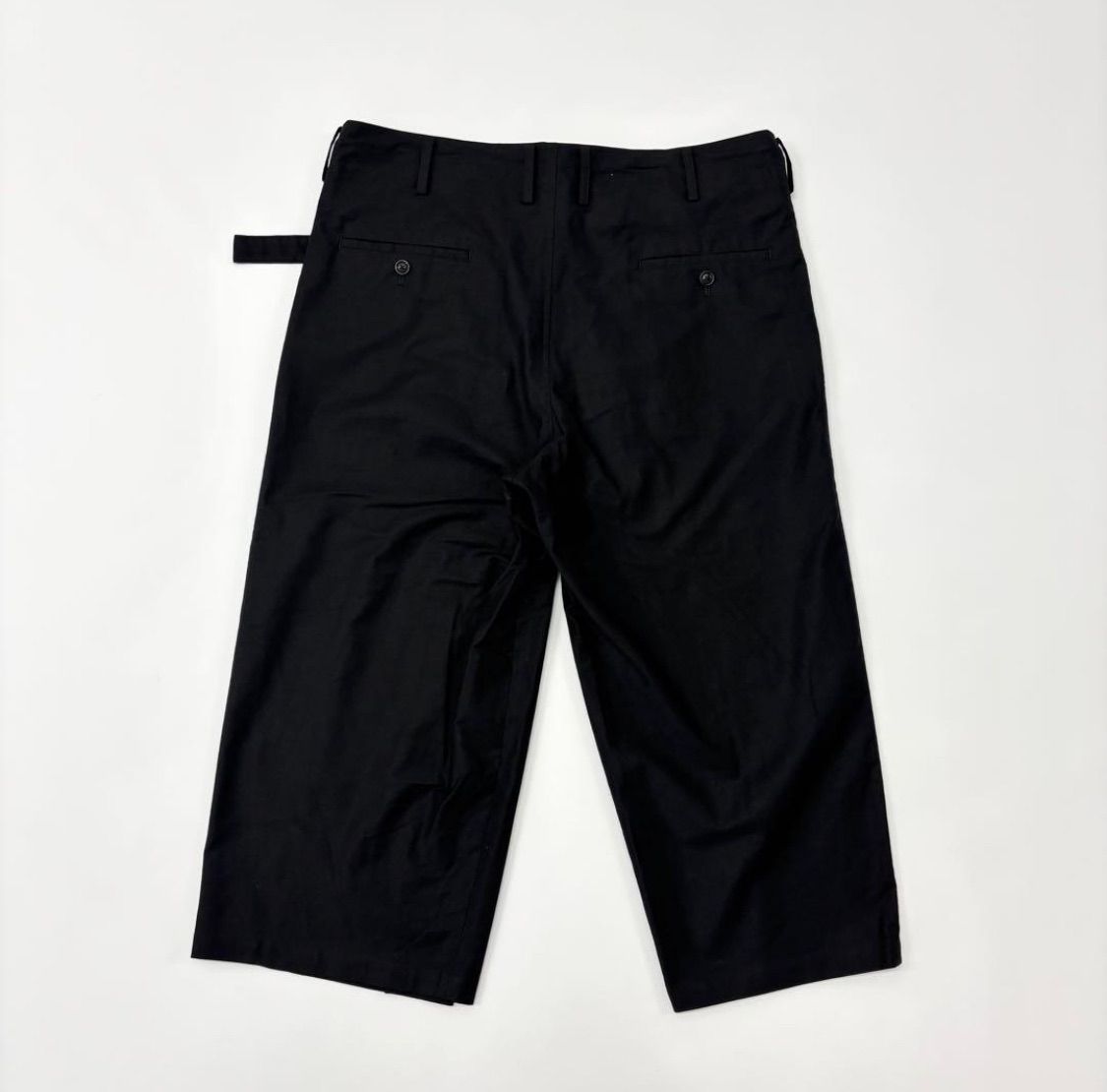 Y s ワイズ Yohji Yamamoto ヨウジヤマモト Black Twill Ankle Length Wrap Pants デジン ラップ パンツ サイズ 1 706