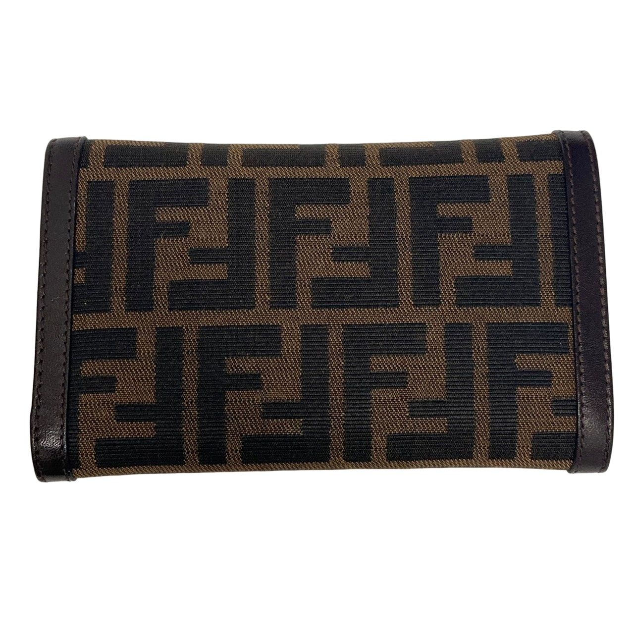 FENDI フェンディ 三つ折り財布 2266.30858 ブラウン キャンバス レディース
