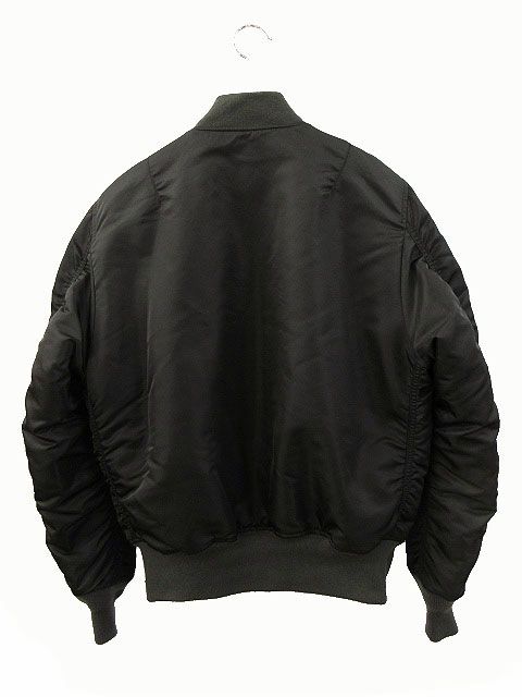 アルファ ALPHA フルパッチ MA-1 フライトジャケット TA0489 ブラック S ボンバージャケット ミリタリー